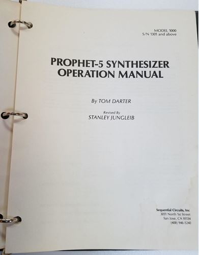 Sequential Circuits-Prophet 5 (1000) original manual